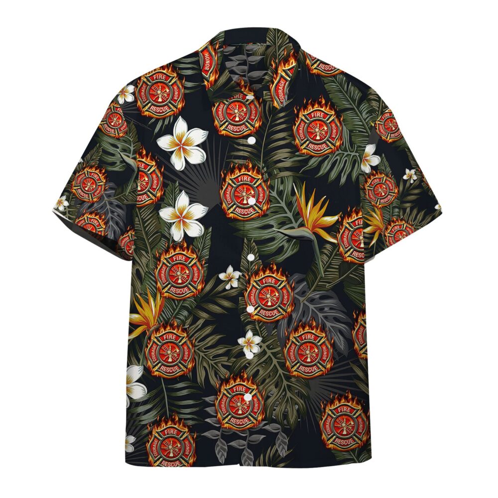 Firefighter Tropical Hawaii Shirt