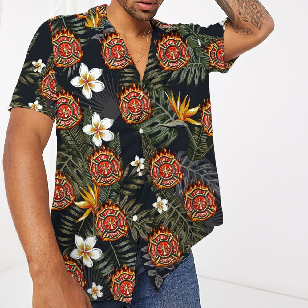 Firefighter Tropical Hawaii Shirt