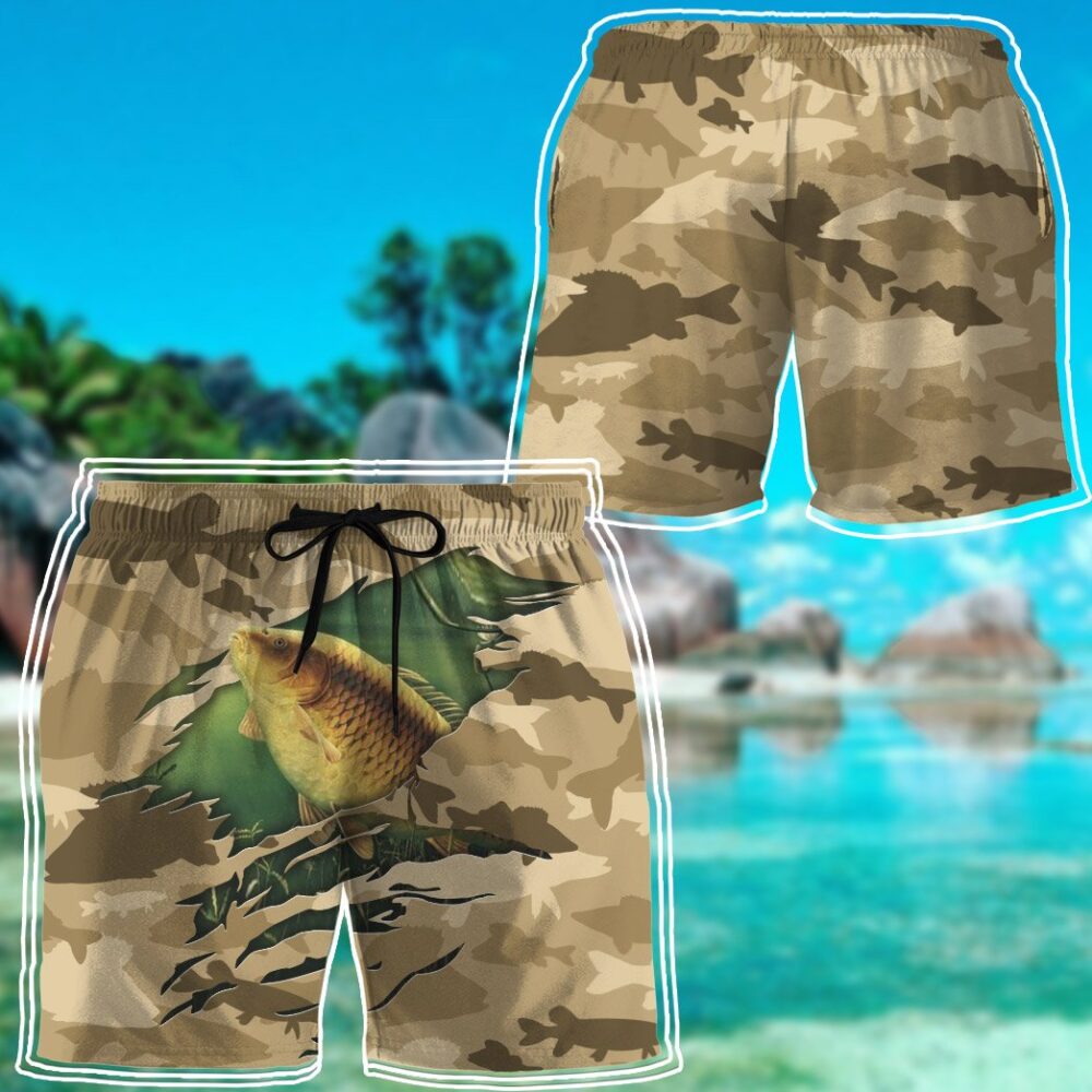 Fishing American Flag Camo Pattern Custom Hawaii Shirt