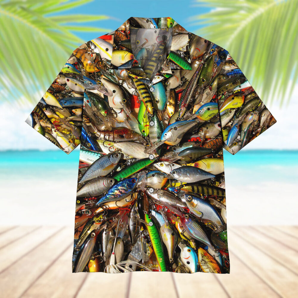 Fishing Baits Stainless Steel Hawaii Shirt