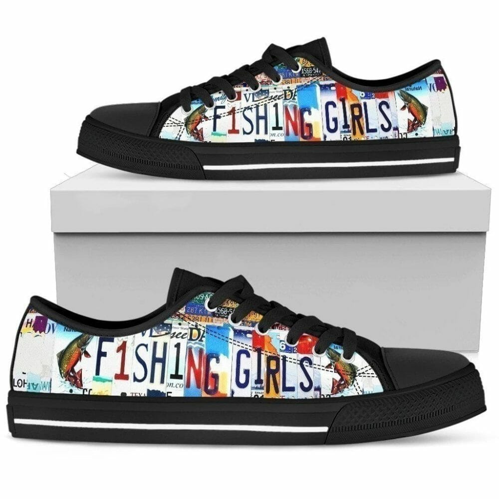 Fishing Girl Style Women Sneakers Gift Idea