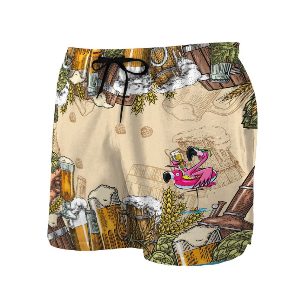 Flamingo And Beer Custom Hawaii Shirt