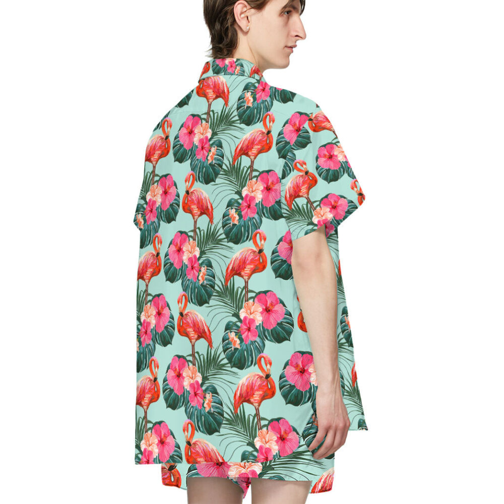 Flamingo Beautiful Summer Floral Custom Hawaii Shirt