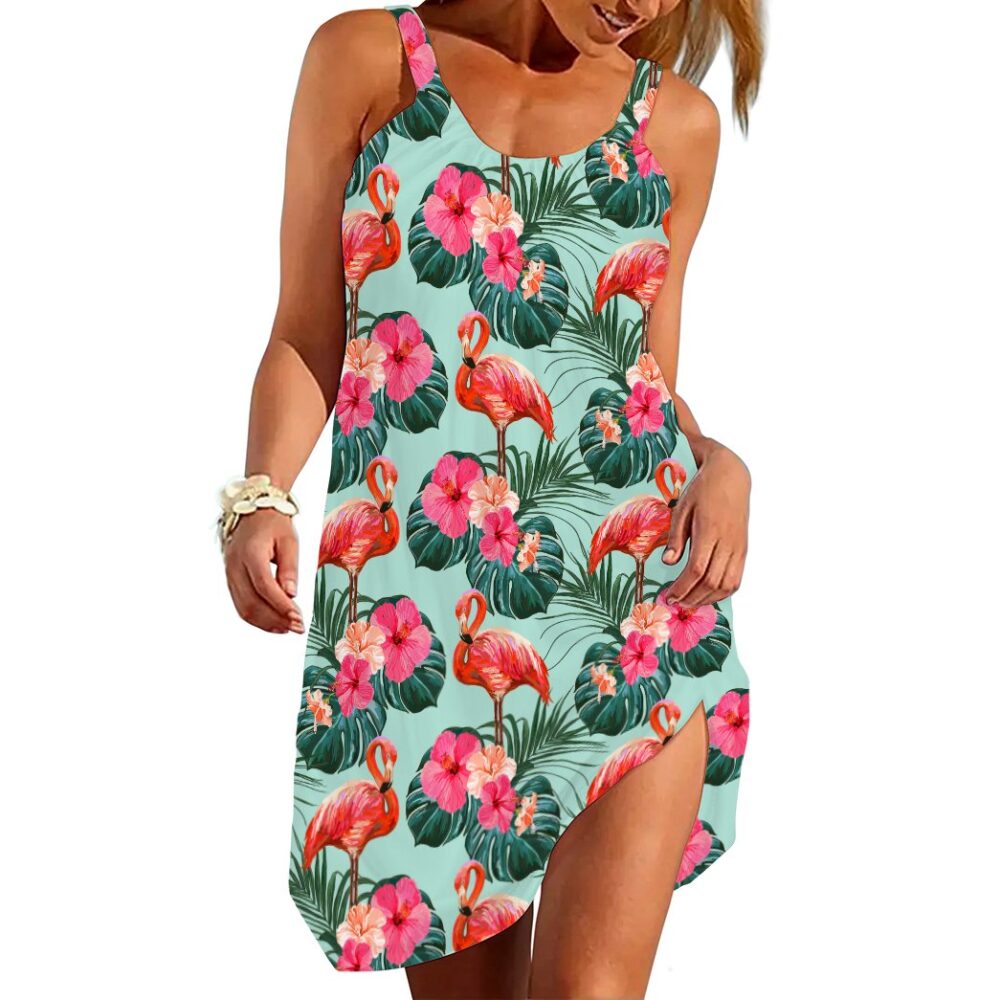 Flamingo Beautiful Summer Floral Custom Hawaii Shirt