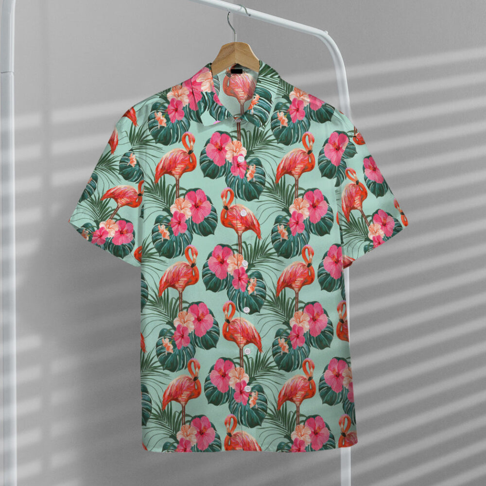 Flamingo Beautiful Summer Floral Custom Hawaii Shirt