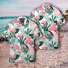 Flamingo Exotic Patchwork Patterns Custom Hawaii Shirt J82Wr