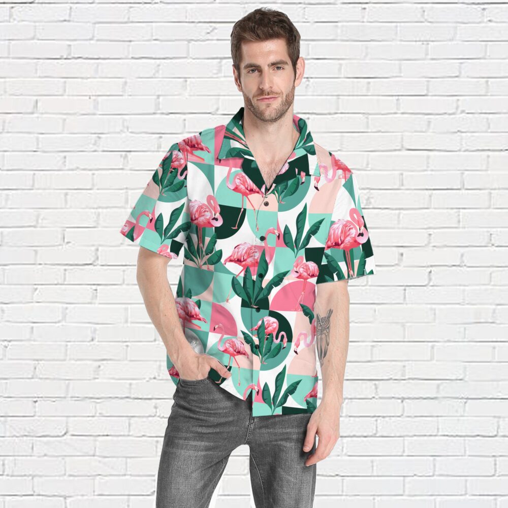 Flamingo Exotic Patchwork Patterns Custom Hawaii Shirt