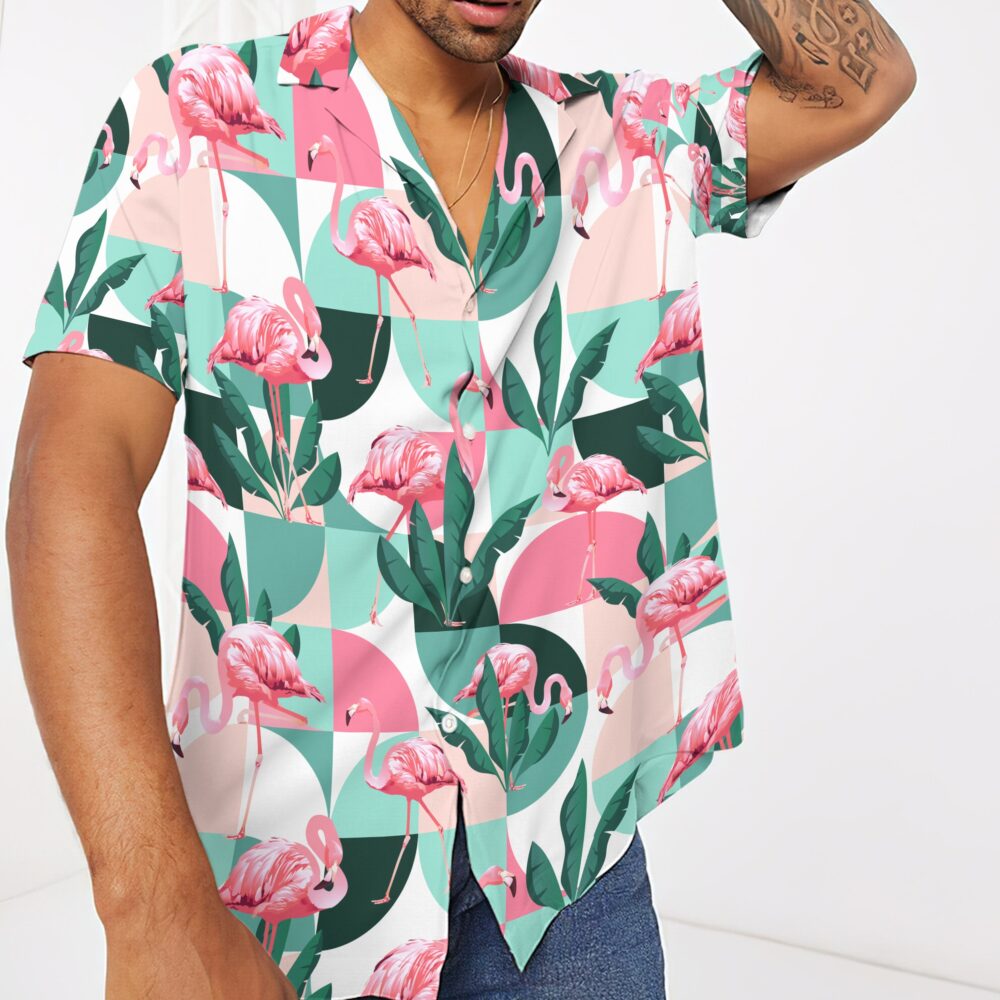 Flamingo Exotic Patchwork Patterns Custom Hawaii Shirt