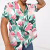 Flamingo Exotic Patchwork Patterns Custom Hawaii Shirt Unque