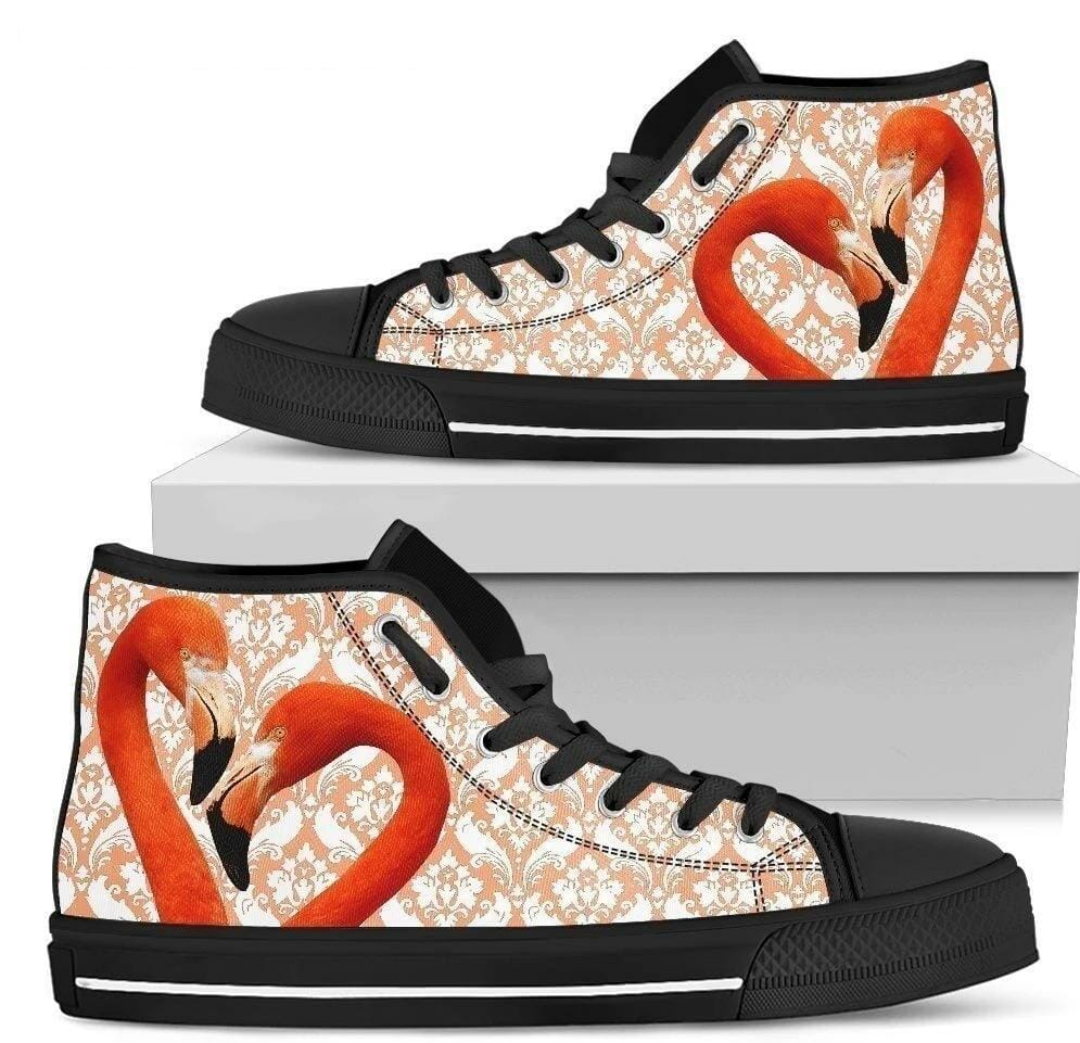 Flamingo Flock Women High Top Shoes Gift