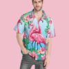 Flamingo Hawaii Custom Short Sleeve Shirts Ltpya