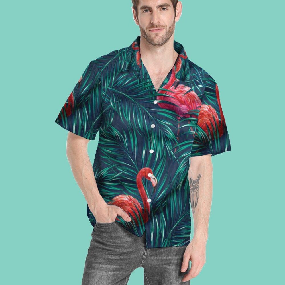 Flamingo Tropical Custom Hawaii Shirt