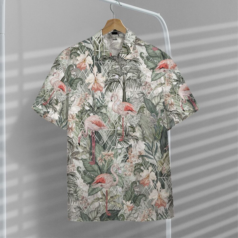 Flamingos Tropical Jungle Hawaii Shirt