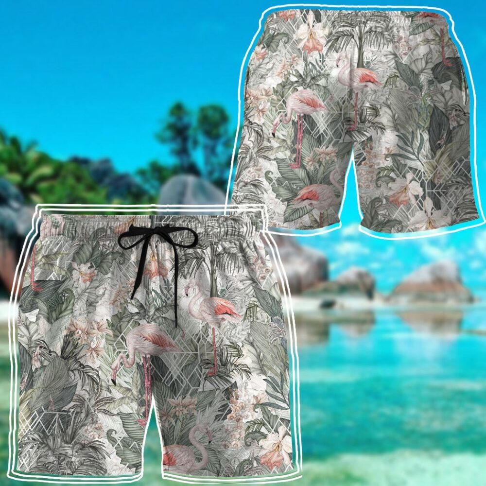 Flamingos Tropical Jungle Hawaii Shirt