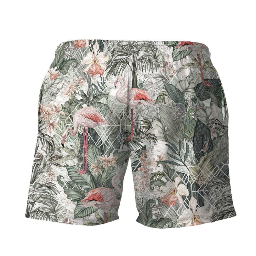 Flamingos Tropical Jungle Hawaii Shirt