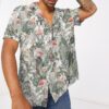 Flamingos Tropical Jungle Hawaii Shirt Smhmh