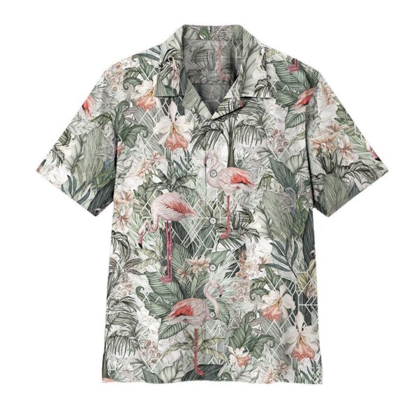 Flamingos Tropical Jungle Hawaii Shirt