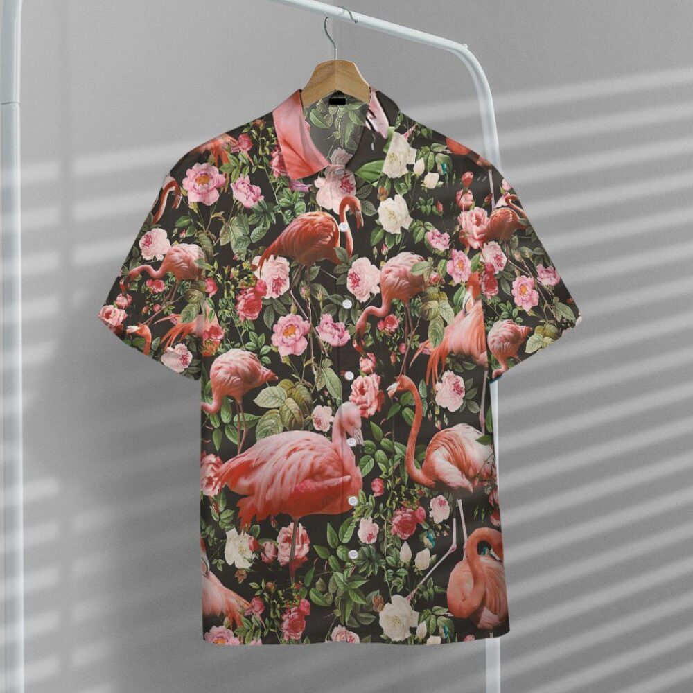 Floral And Flamingo Custom Hawaii Shirt