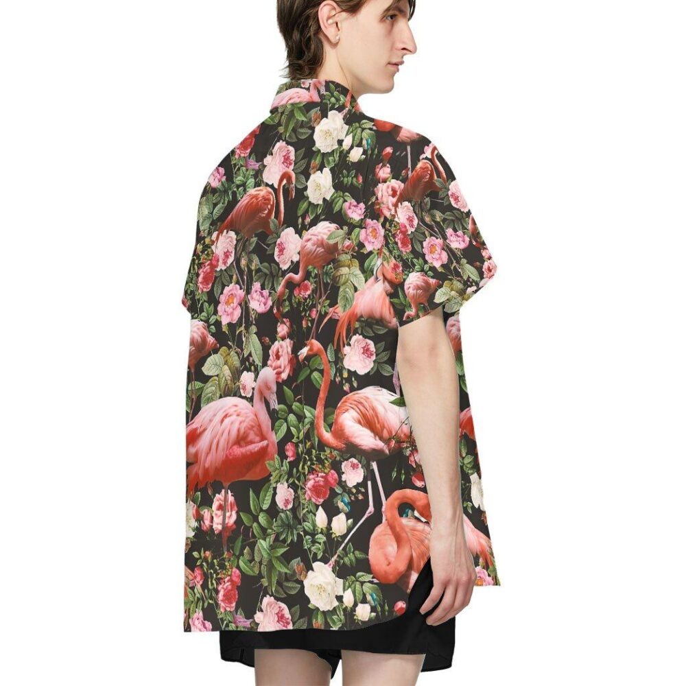 Floral And Flamingo Custom Hawaii Shirt