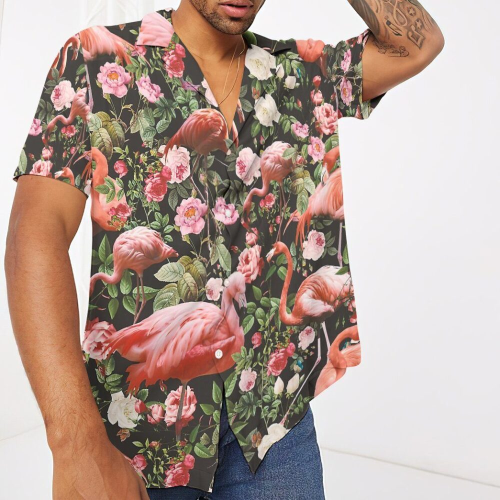 Floral And Flamingo Custom Hawaii Shirt