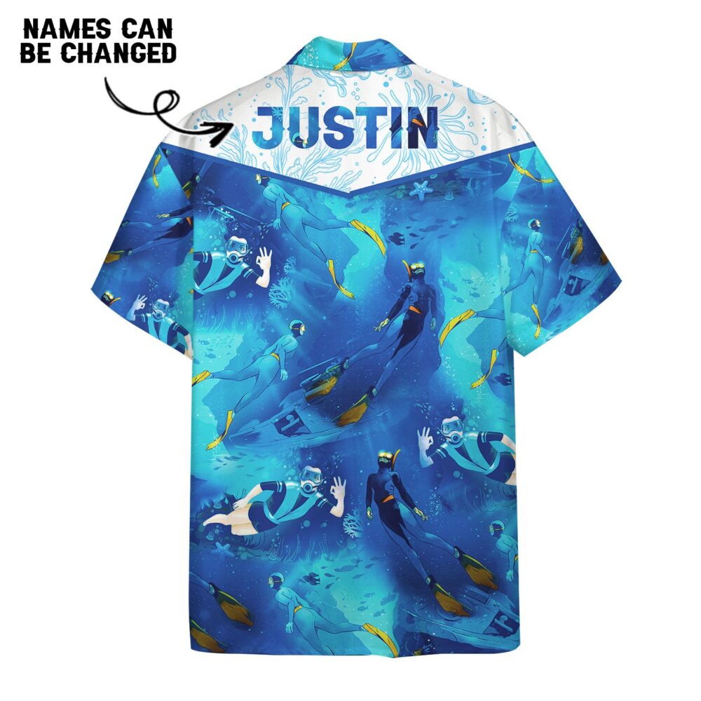 Freediving Custom Name Hawaii Shirt