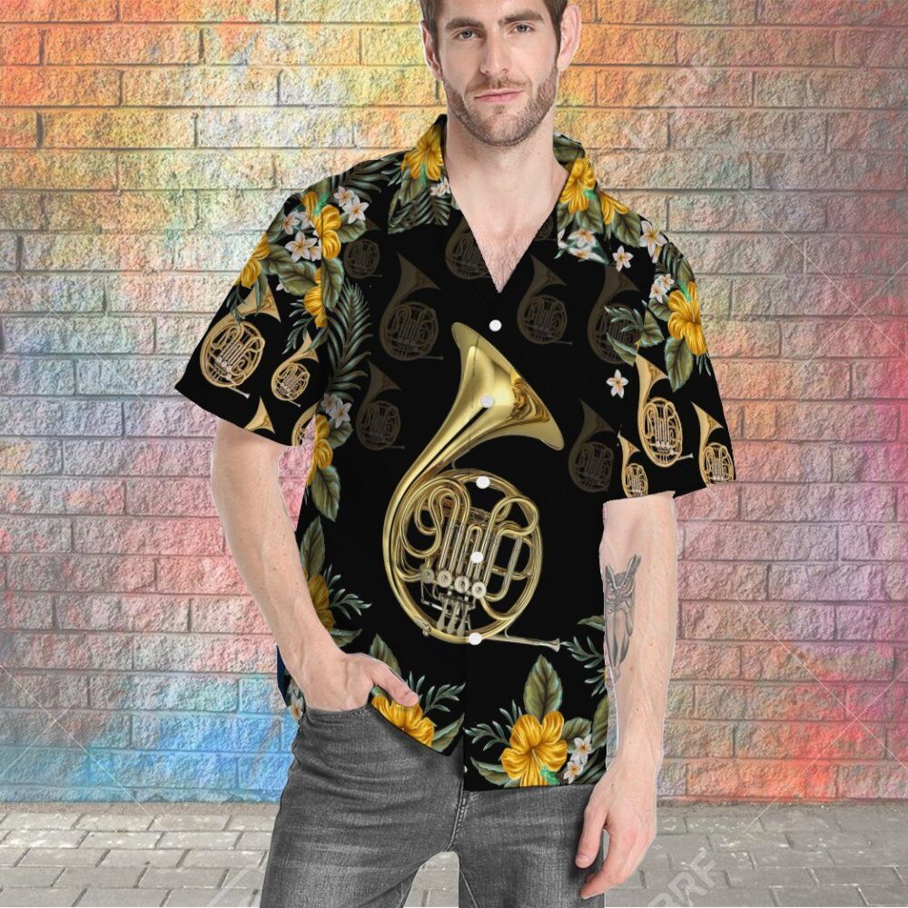 French Horn Hawaii Shirt