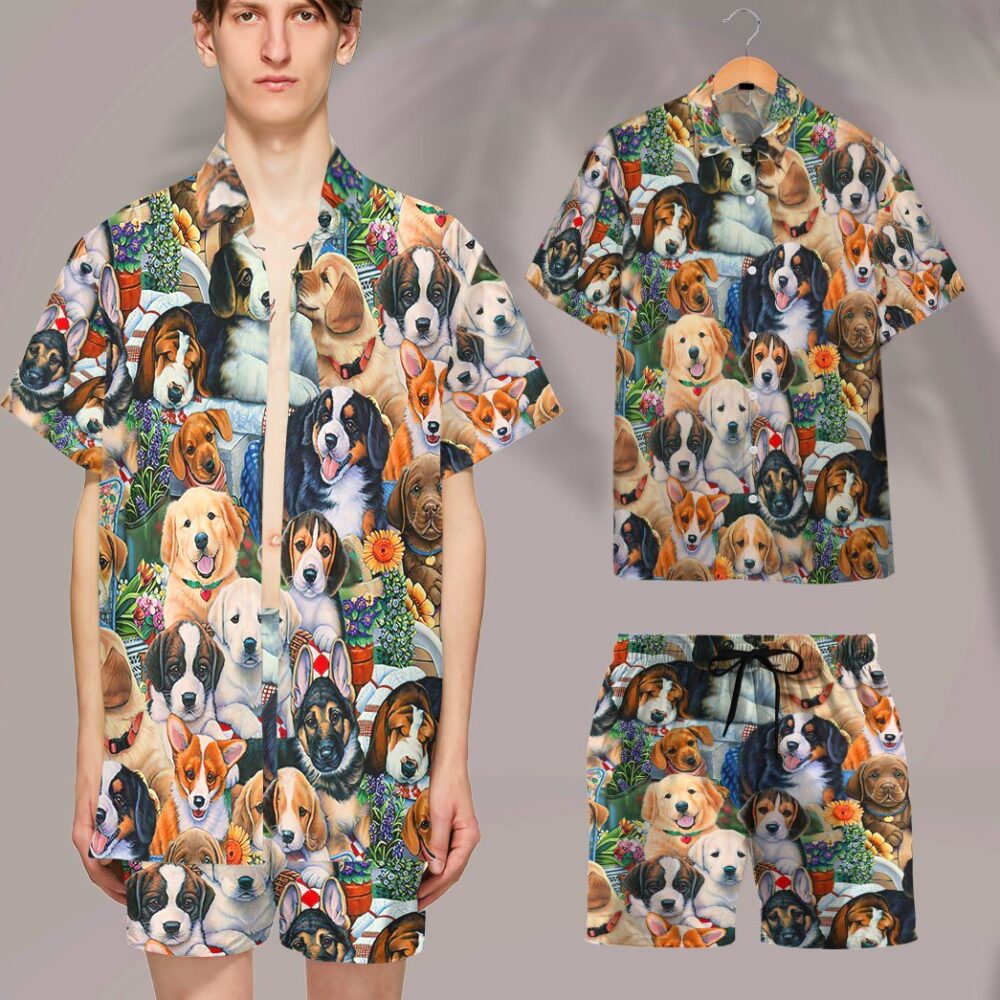 Garden Puppies Custom Short Sleeve Shirt