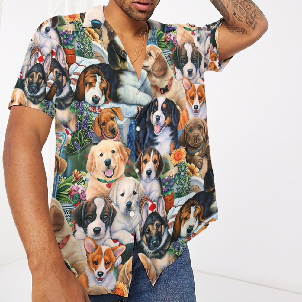 Garden Puppies Custom Short Sleeve Shirt