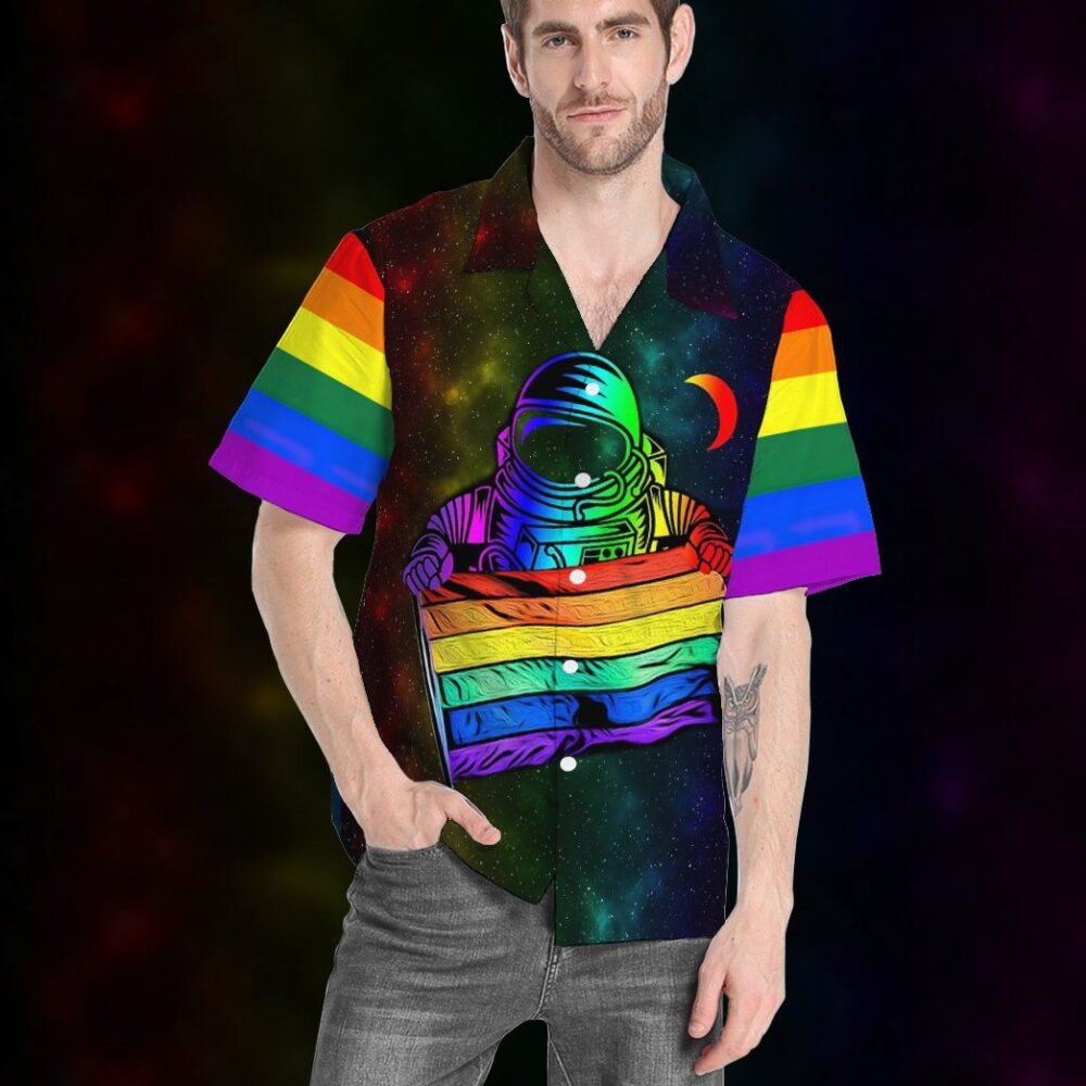 Gay Pride Astronaut Custom Hawaii Shirt