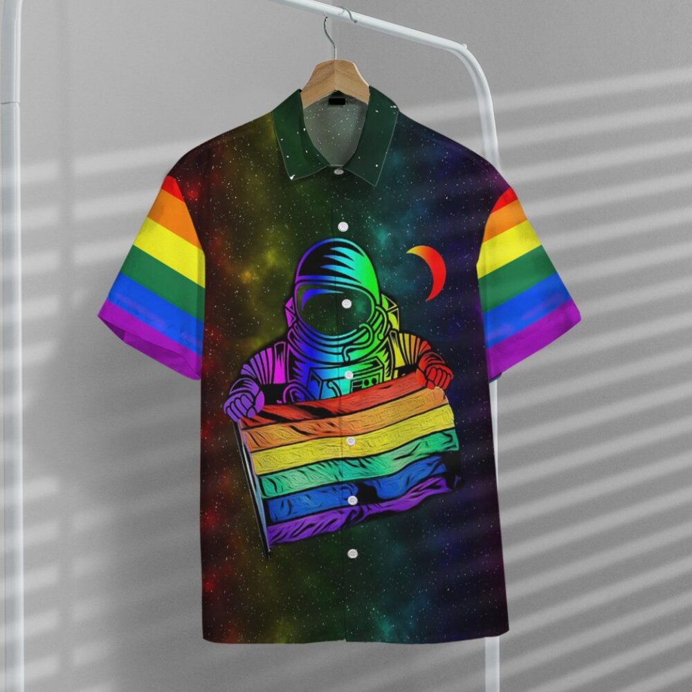 Gay Pride Astronaut Custom Hawaii Shirt