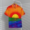 Gay Pride Sunrise Custom Hawaii Shirt Bttbw