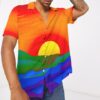 Gay Pride Sunrise Custom Hawaii Shirt Iijlx