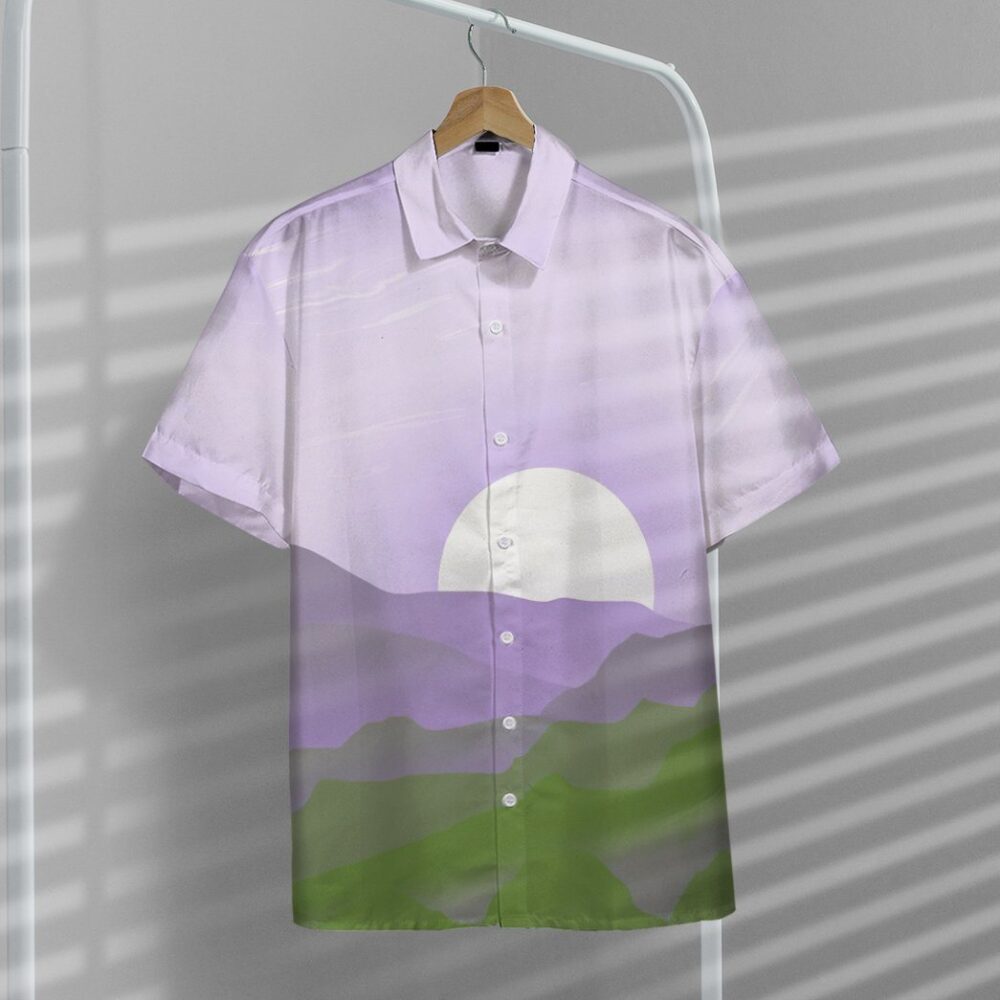 Genderqueer Pride Sunrise Custom Hawaii Shirt