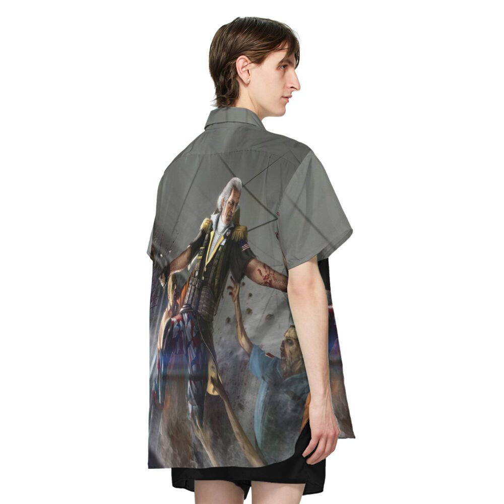 George Washington Zombie Hunter Custom Short Sleeve Shirt