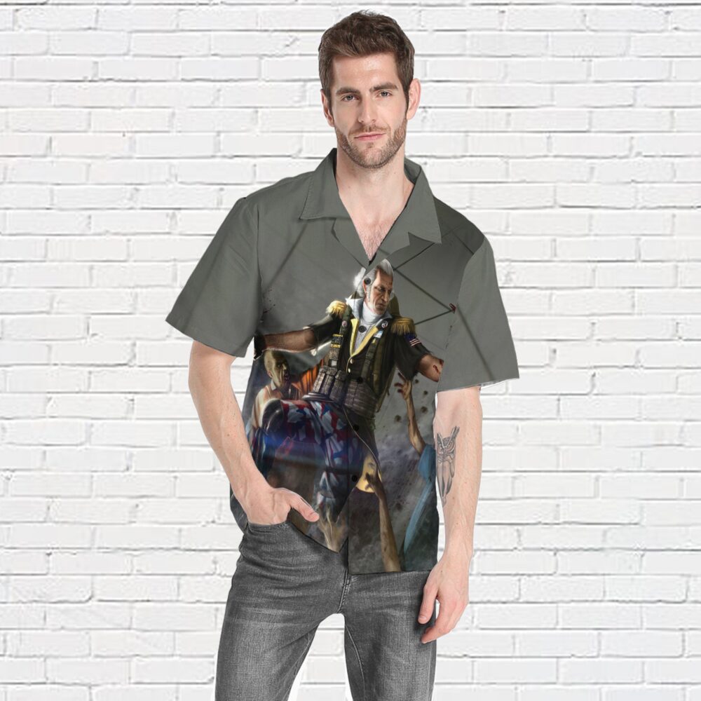 George Washington Zombie Hunter Custom Short Sleeve Shirt