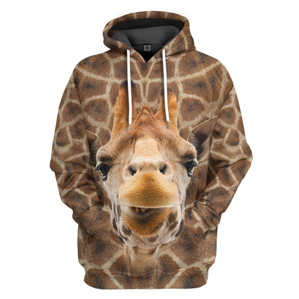 Giraffe Front And Back All Over Print T-Shirt Hoodie Apparel