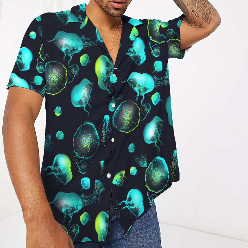 Glowing Jellyfish Hawaii Shirt