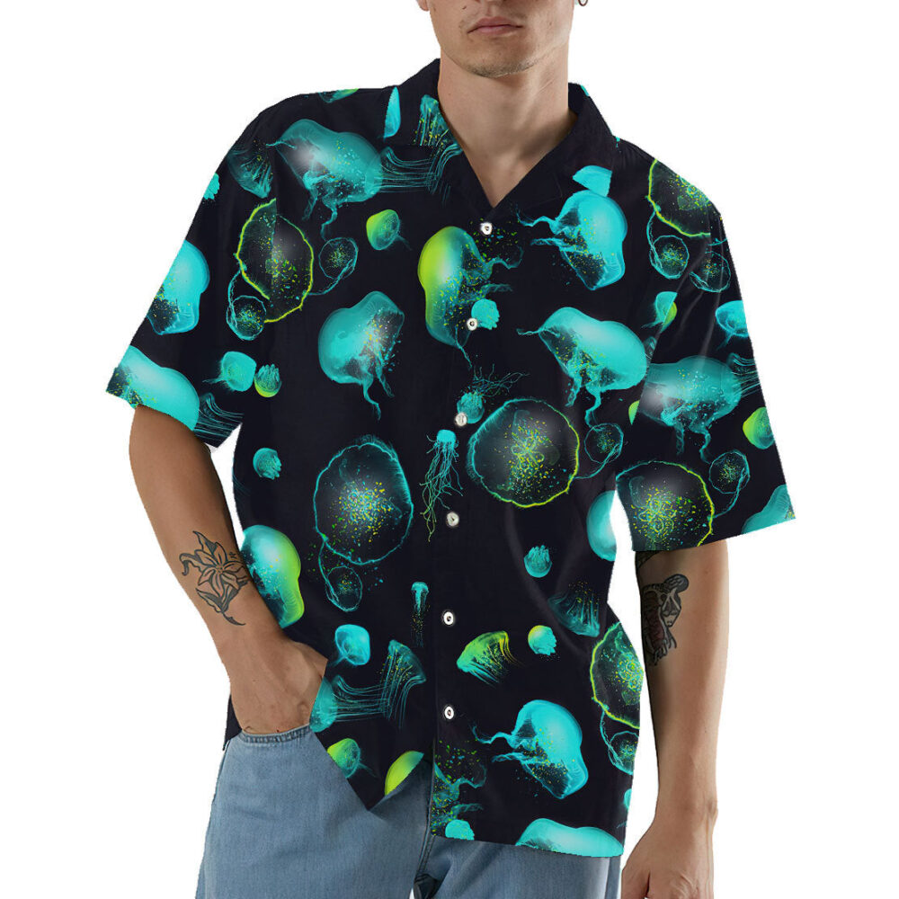 Glowing Jellyfish Hawaii Shirt