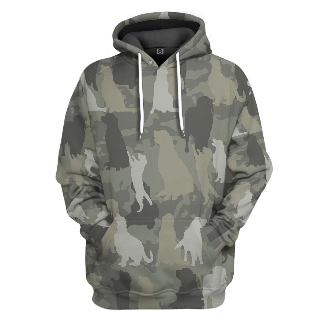 Golden Retriever Camo All Over Print T-Shirt Hoodie Fan Gifts Idea