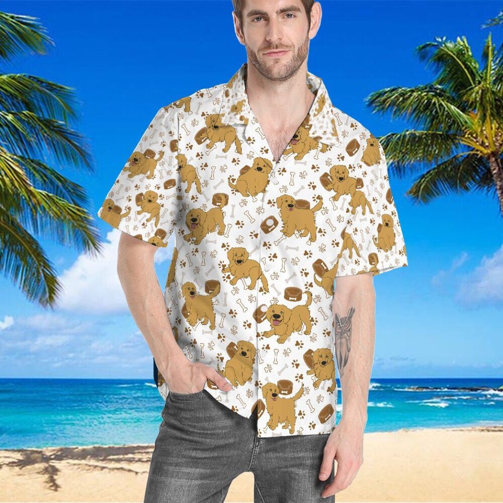 Golden Retriever Custom Hawaii Shirt