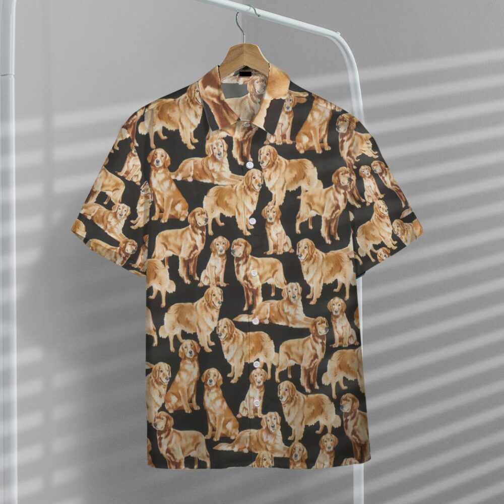 Golden Retriever Dogs Custom Hawaii Shirt