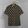 Golden Royal Bees In Black Custom Hawaii Shirt Bxrdu