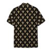 Golden Royal Bees In Black Custom Hawaii Shirt Lhmh1