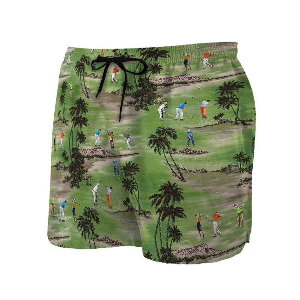 Golf Buttun Up Hawaii Shirt