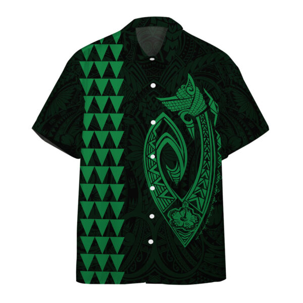 Green Fish Hook Hawaii Shirt