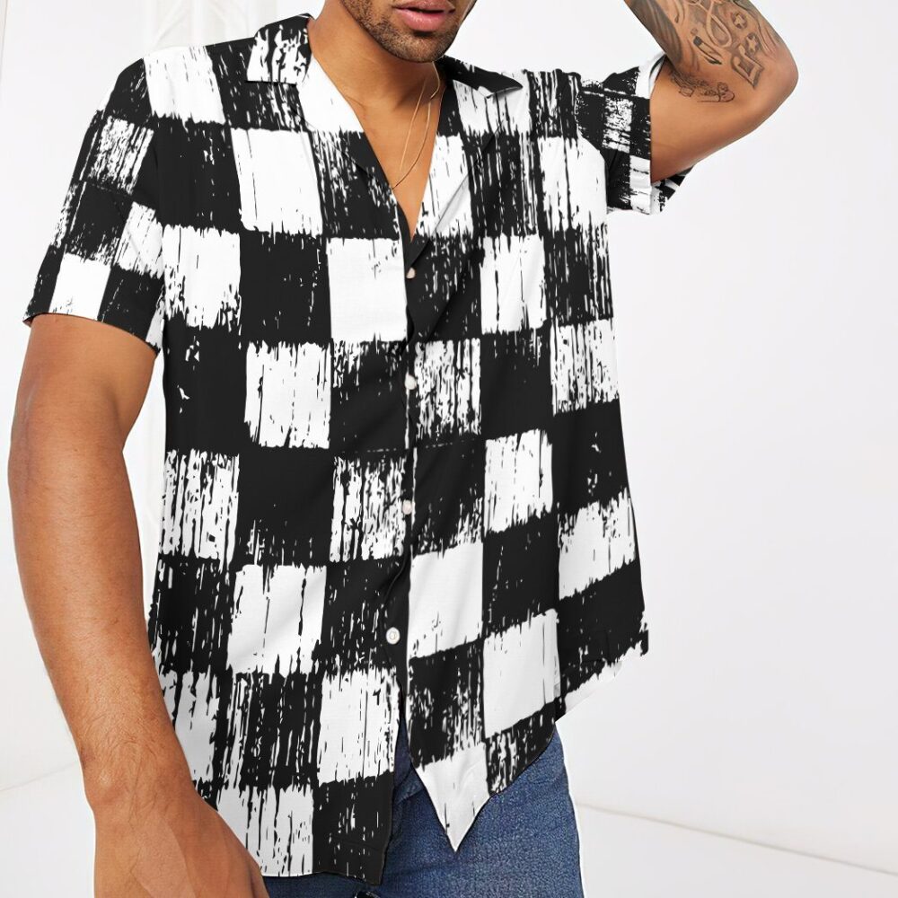 Grunge Chess Board Custom Hawaii Shirt