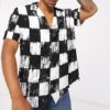 Grunge Chess Board Custom Hawaii Shirt 8Wzea