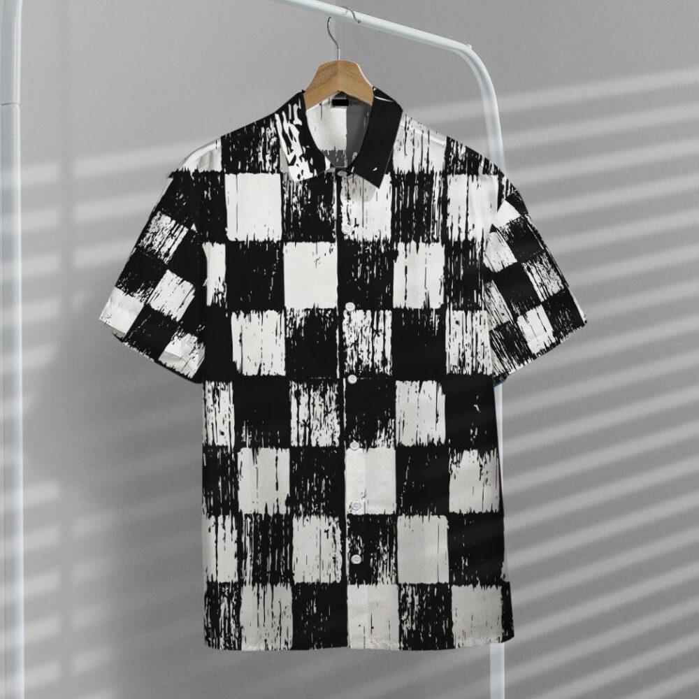 Grunge Chess Board Custom Hawaii Shirt