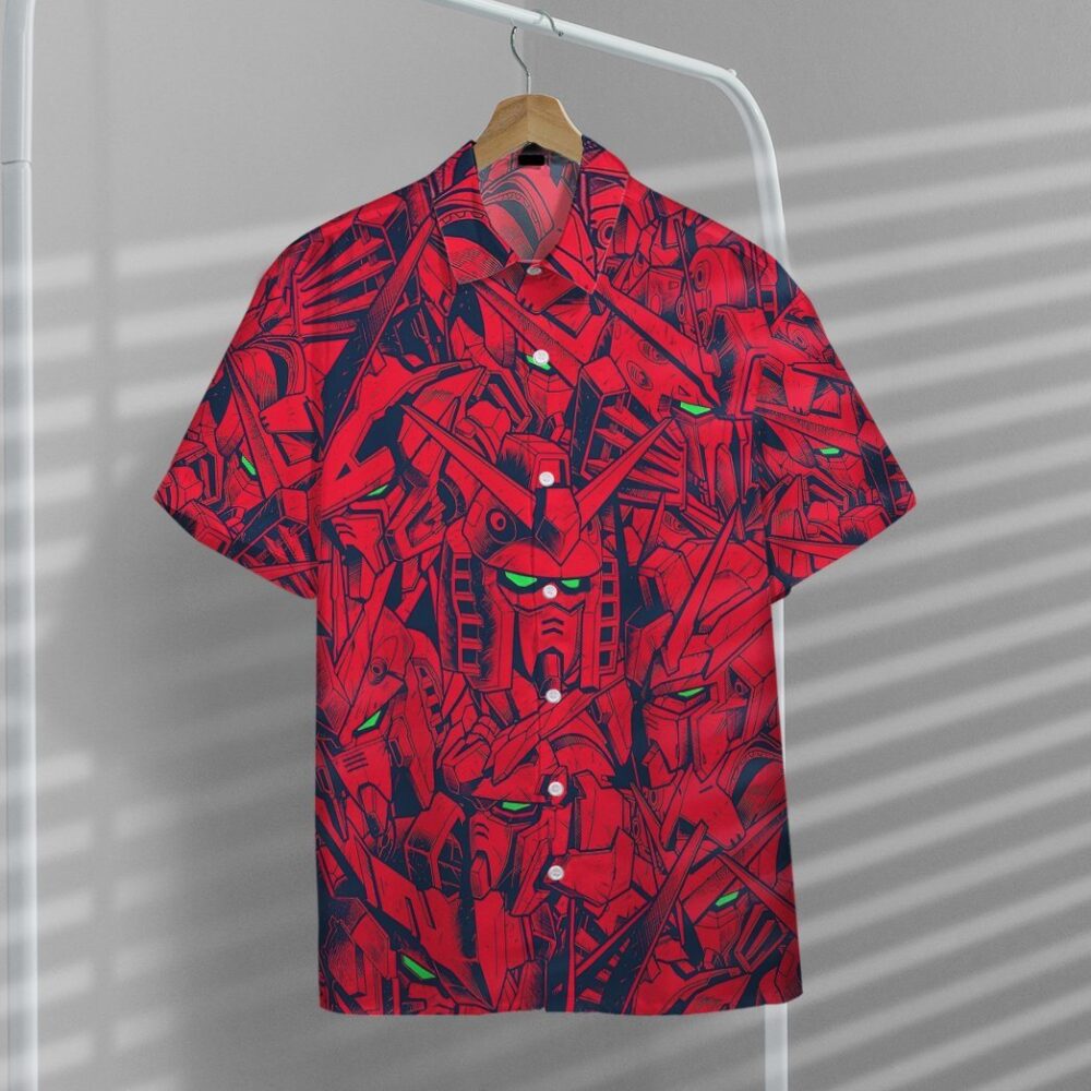 Gundam Camo Custom Men Short Sleeves Shirt