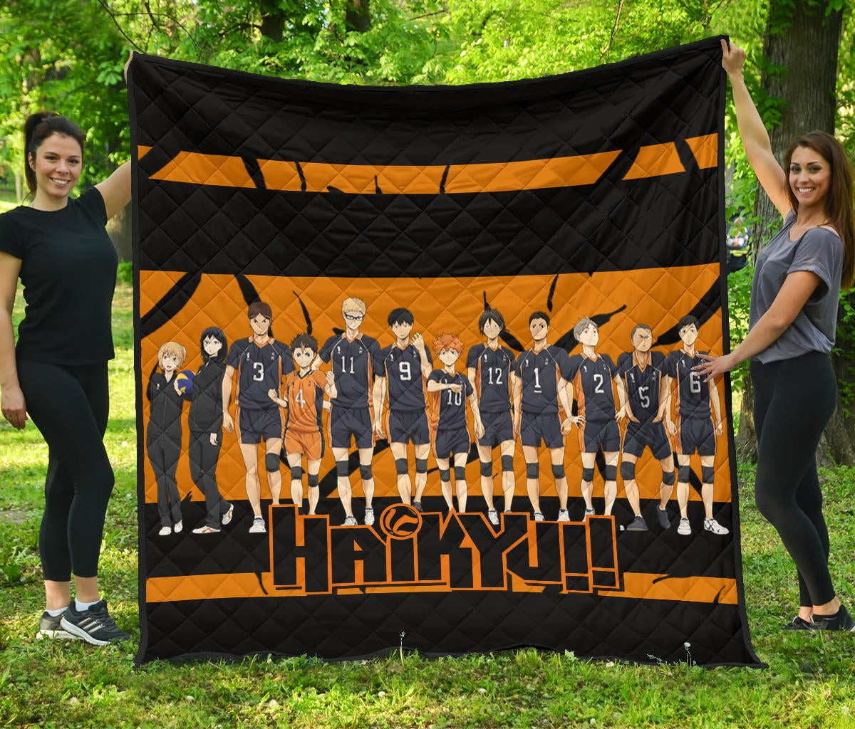 Haikyuu Anime Premium Quilt – Haikyuu Funny Volleyball Team Members Walking Quilt Blanket